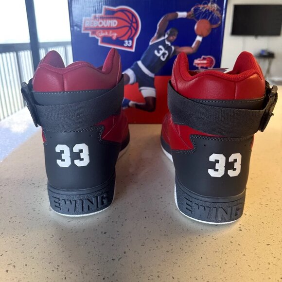 Patrick Ewing Athletics Men's  33 HI ORION Red Black White Basketball Shoe - Picture 6 of 8